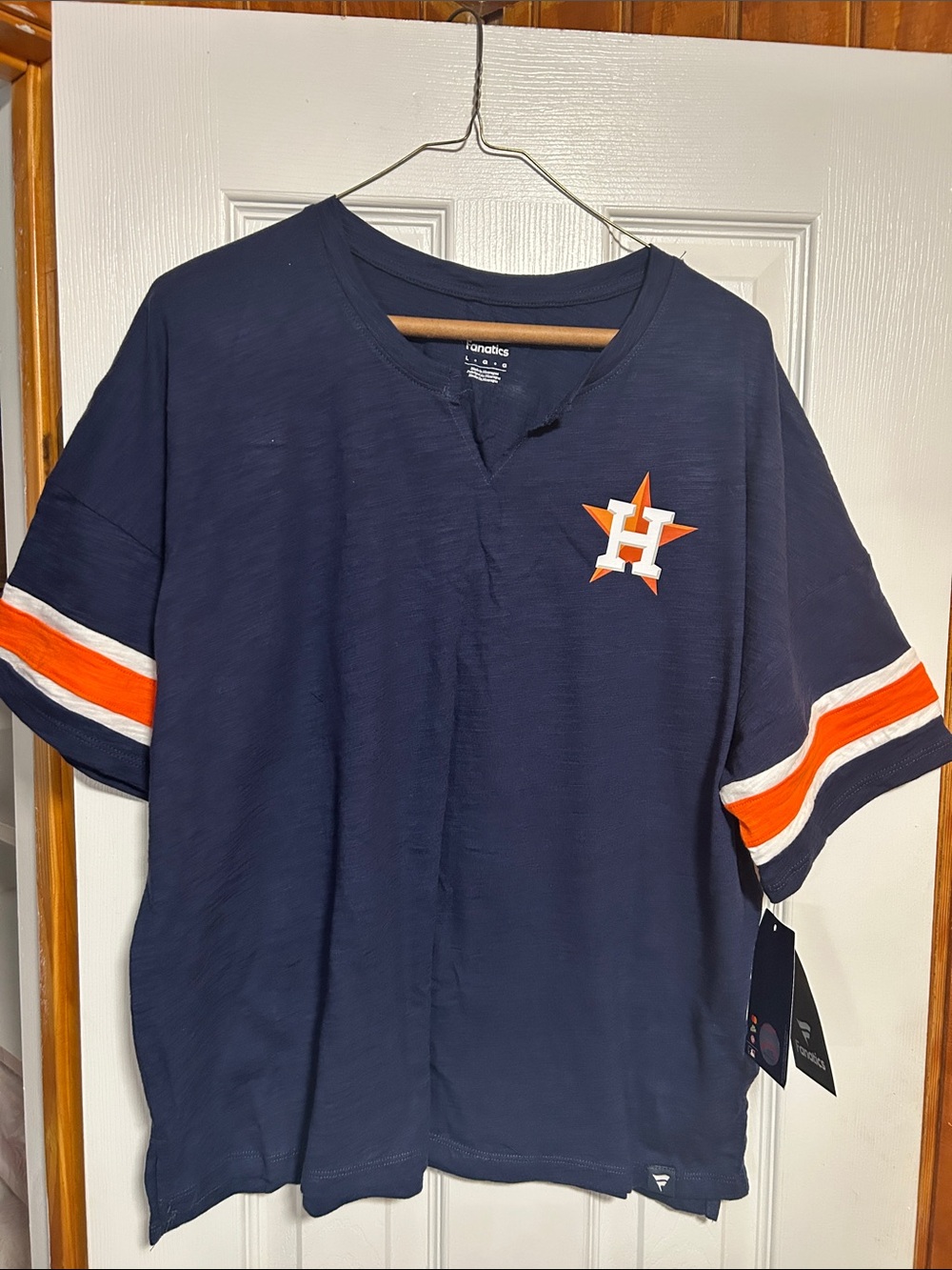 Fanatics Navy Houston Astros Short Sleeve Tee with Orange & White Accents
